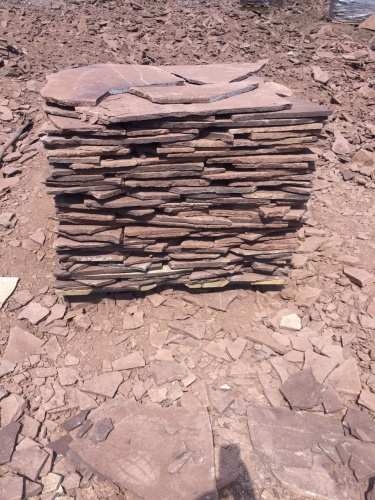 Плитняк лемезит бордовый для цоколя 1,5-2 см купить в Аше