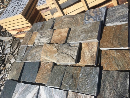 Плитка пилёная златолит Уральский для цоколя, отмостки купить в Аше