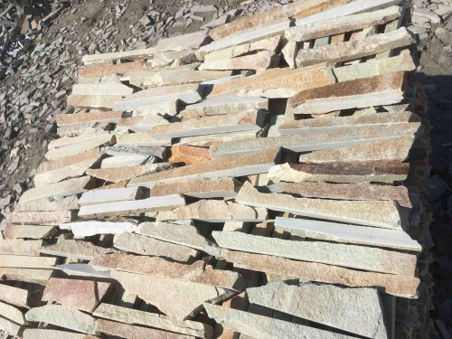 Горбушка златолит золотистый для облицовки купить в Аше