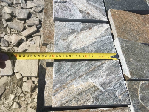 Плитка пилёная златолит Уральский для цоколя, отмостки купить в Аше